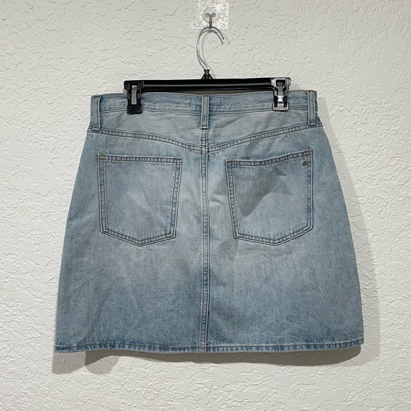 Madewell Denim High-Waist Straight Mini Skirt In Fitzgerald Wash Size 29 - Picture 5 of 10
